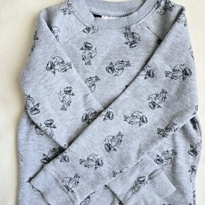 Gray Dinosaur Print Sweatshirt